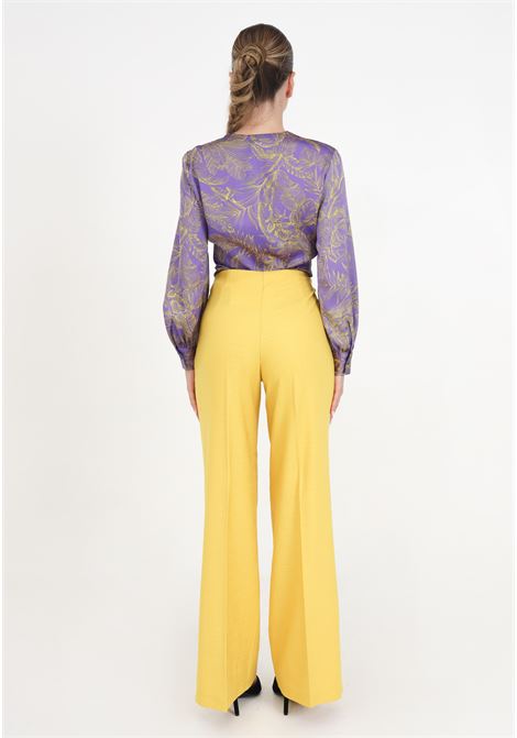 Yellow women's palazzo trousers SIMONA CORSELLINI | P24CPPA002-01-TVIS00120666